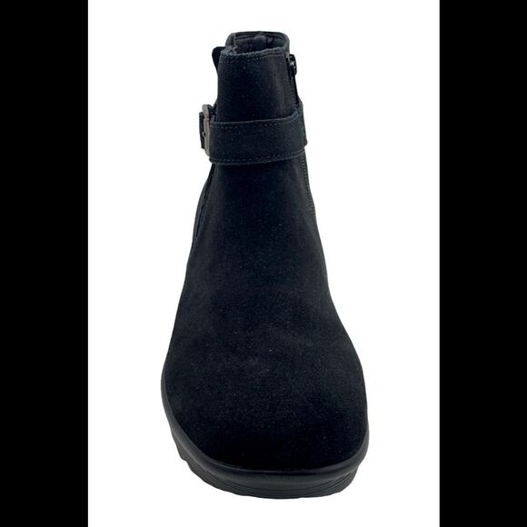 Skechers Suede Parallel Wedge Ankle Boots Day Date Black - Medium - Picture 3 of 5